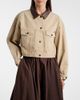 Prada Prada Leather-trimmed cropped denim jacket - 5