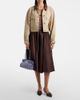 Prada Prada Leather-trimmed cropped denim jacket - 7