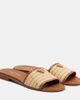 Prada Prada Leather-trimmed raffia sandals - 1