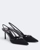 Prada Prada Leather-trimmed slingback pumps - 1