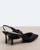 Prada Prada Leather-trimmed slingback pumps - 4