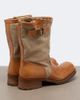 Prada Prada Leather and canvas biker boots - 3