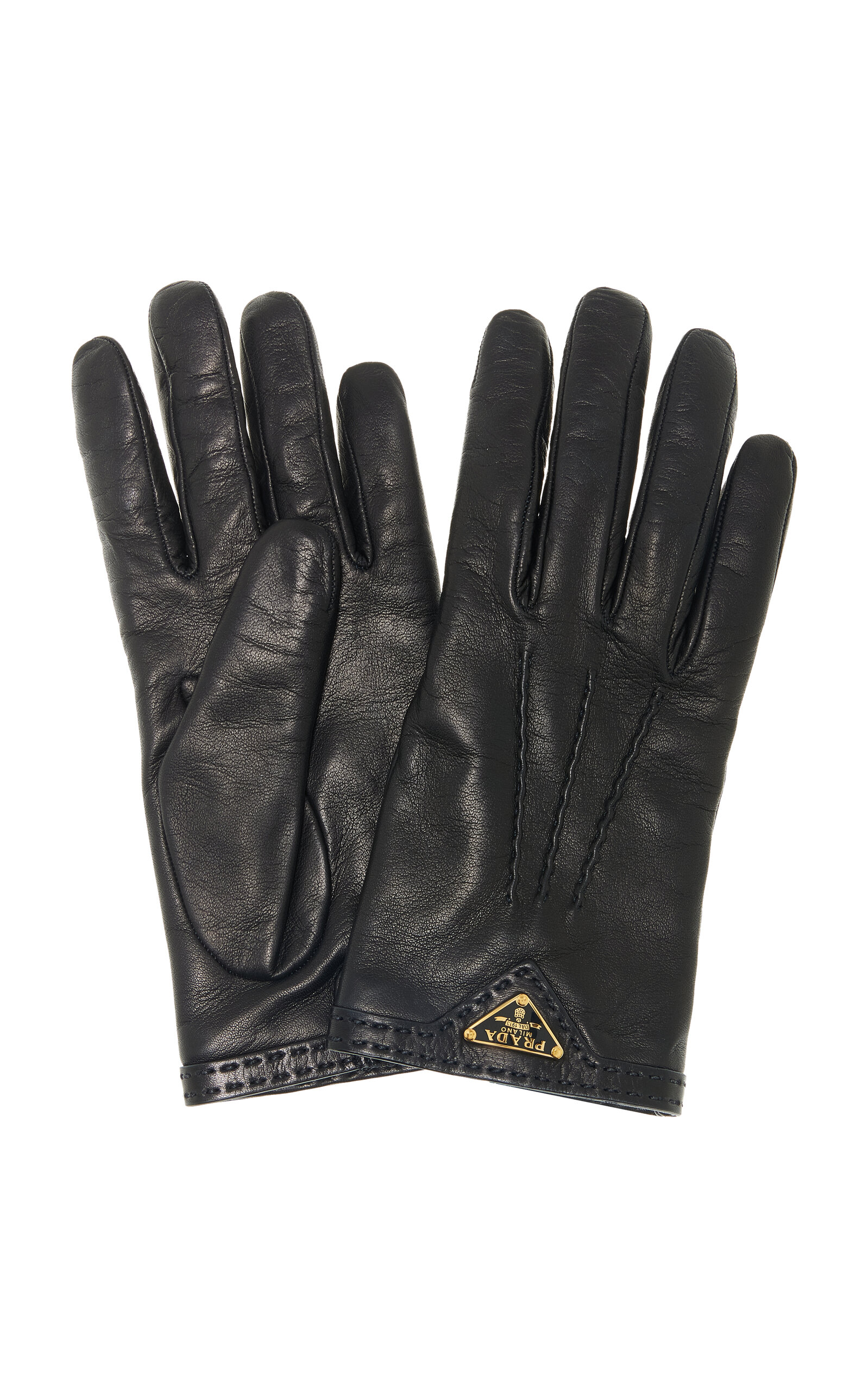 Prada Prada Leather Gloves Black 8