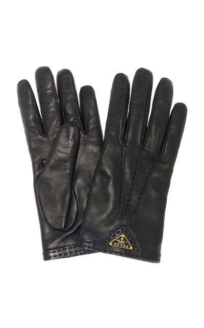 Prada Prada Leather Gloves Black 8