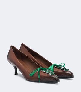 Prada Prada Leather lace-up pumps