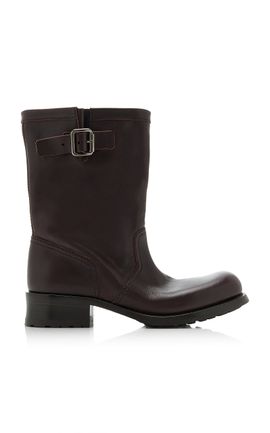 Prada Prada Leather MidCalf Boots