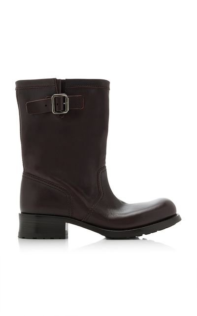 Prada Prada Leather MidCalf Boots