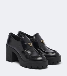 Prada Prada Leather platform loafers
