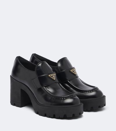 Prada Prada Leather platform loafers