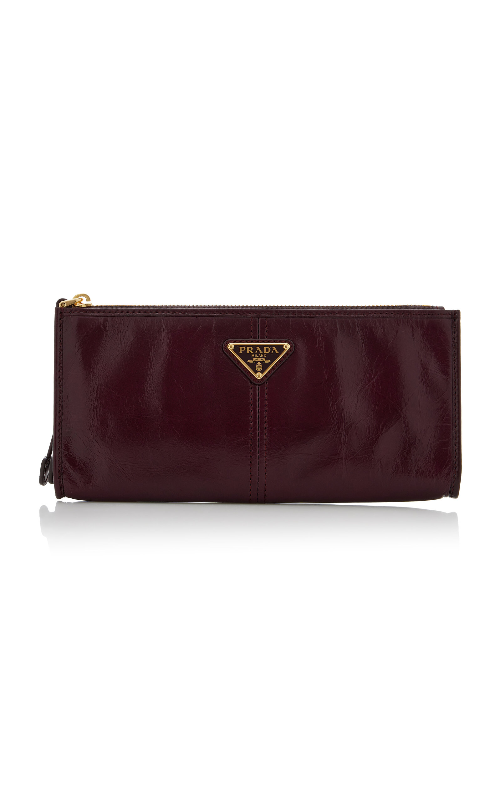 Prada Prada Leather Pouch Burgundy OS
