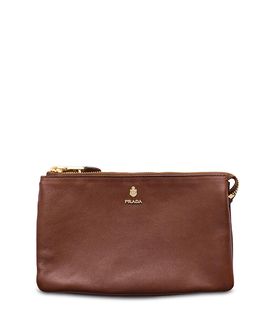 Prada Prada Leather Zipper Pouch