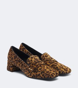 Prada Prada Leopard-print calf hair loafer pumps