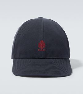 Prada Prada Logo canvas baseball cap