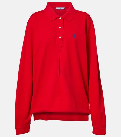 Prada Prada Logo cotton piqué polo shirt