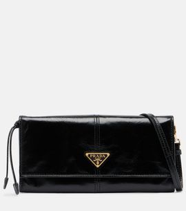 Prada Prada Logo leather pouch with strap