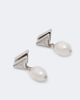 Prada Prada Logo pearl earrings - 4