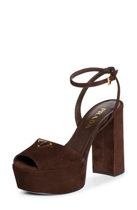 Prada Prada Logo Platform Sandal