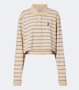 Prada Prada Logo striped cotton piquÃ© polo shirt