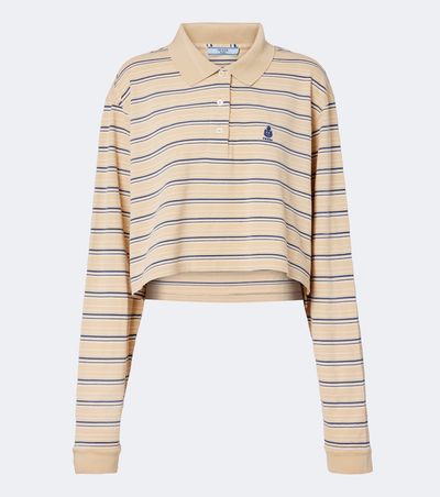 Prada Prada Logo striped cotton piquÃ© polo shirt