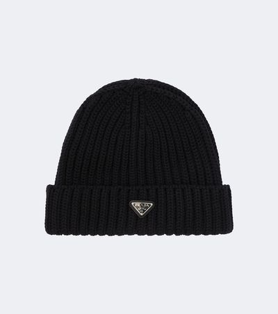 Prada Prada Logo virgin wool beanie