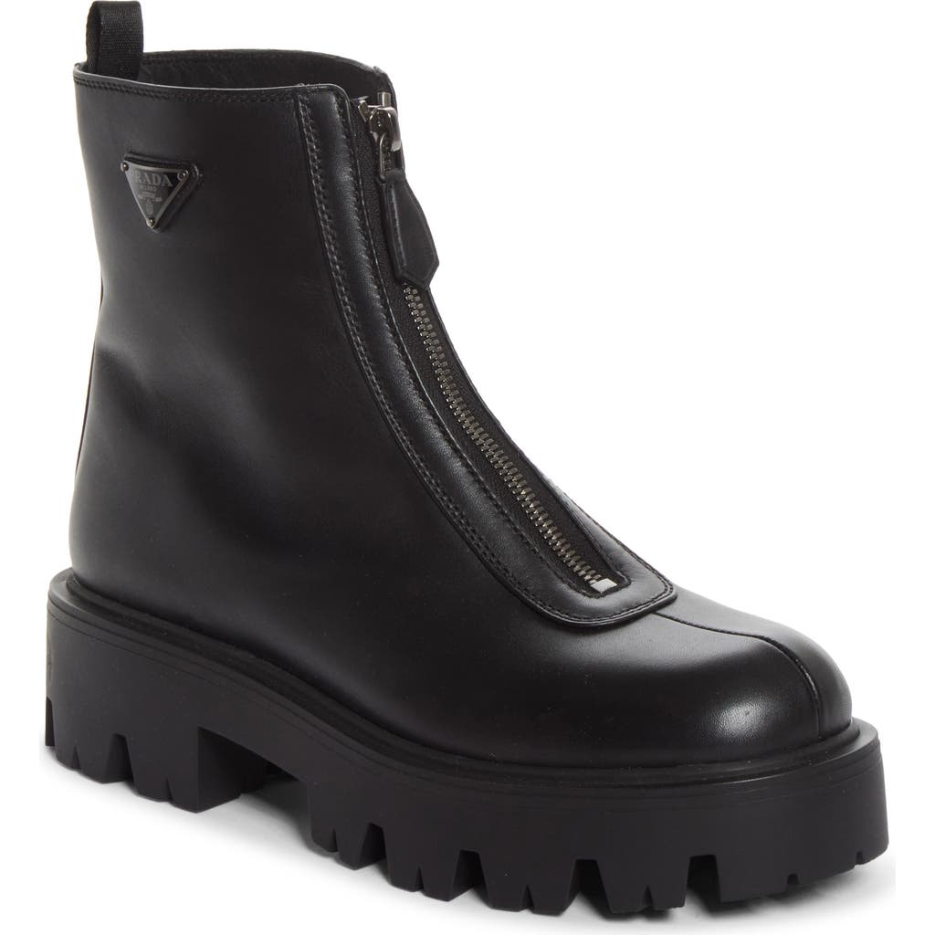 Prada Prada Lug Sole Zip Bootie