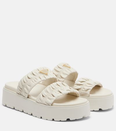 Prada Prada MatelassÃ© leather platform sandals
