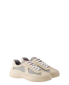 Prada Prada Men's America's Cup Soft Rubber And Bike Fabric Sneakers in Neutral