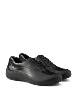 Prada Prada Men's Brushed Leather Sneakers
