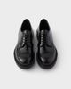 Prada Prada Men's Chocolate Brushed Leather Derby Shoes - 2