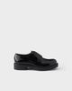 Prada Prada Men's Chocolate Brushed Leather Derby Shoes - 5