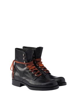 Prada Prada Men's Leather Laced Booties