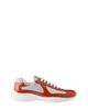 Prada Prada Men's Patent Leather and Technical Fabric America's Cup Sneakers in Orange - 2
