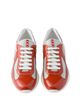 Prada Prada Men's Patent Leather and Technical Fabric America's Cup Sneakers in Orange - 3