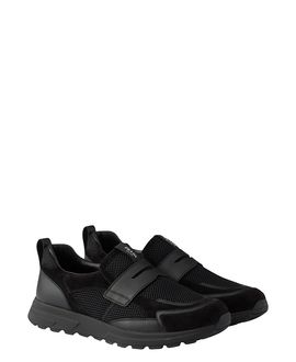 Prada Prada Men's Prax Mesh Fabric And Leather Loafers
