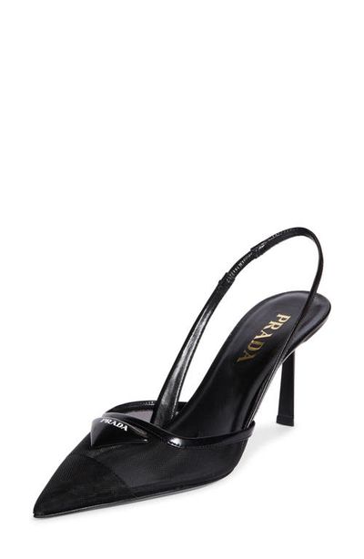 Prada Prada Mesh Slingback Pump