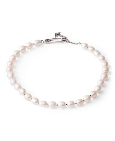 Prada Prada Metal and Pearl Necklace