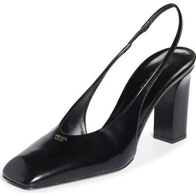Prada Prada Modellerie Square Toe Slingback Pump