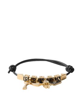 Prada Prada Nappa Leather and Metal Bracelet