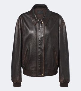Prada Prada Oversized leather blouson jacket