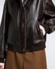 Prada Prada Oversized leather blouson jacket - 4