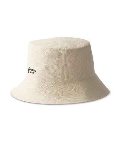 Prada Prada Panama Fabric Bucket Hat