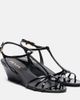 Prada Prada Patent leather wedge sandals - 1