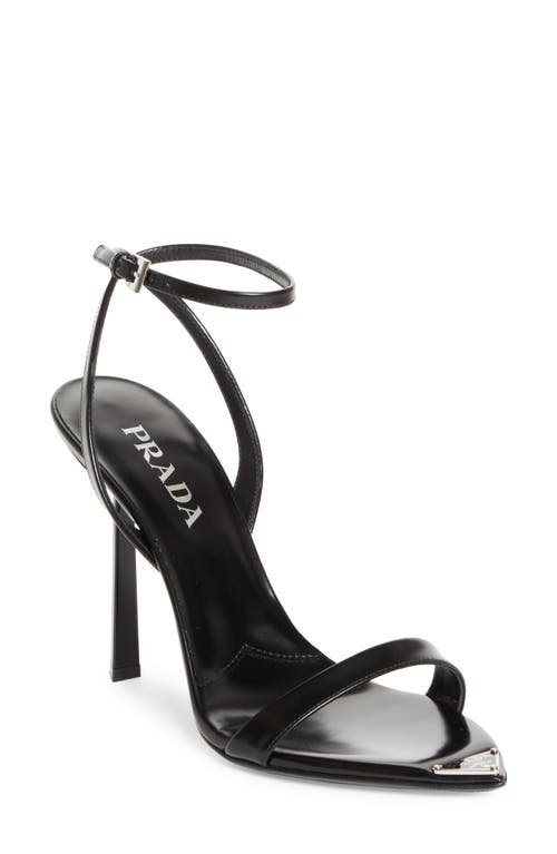 Prada Prada Pointed Toe Logo Sandal