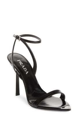 Prada Prada Pointed Toe Logo Sandal