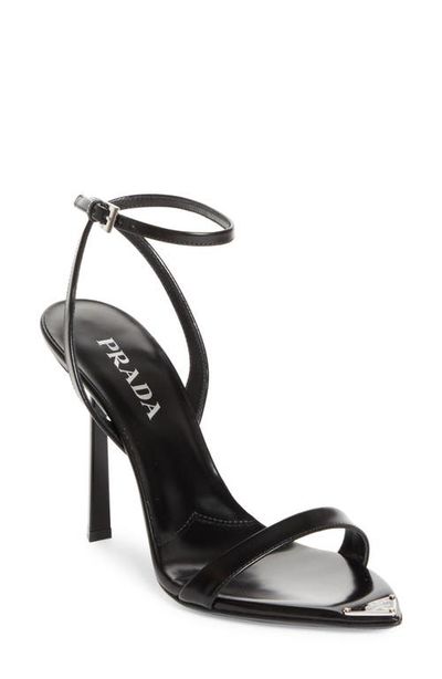 Prada Prada Pointed Toe Logo Sandal