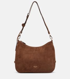 Prada Prada Prada Aimée Large suede shoulder bag