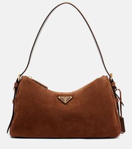 Prada Prada Prada Aimée Medium suede shoulder bag