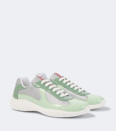 Prada Prada Prada America's Cup leather-trimmed sneakers