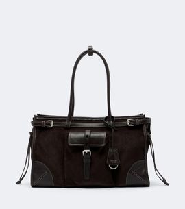 Prada Prada Prada Bonnie Large corduroy shoulder bag