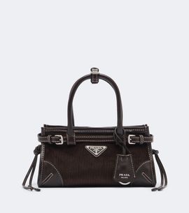 Prada Prada Prada Bonnie Small corduroy top-handle bag